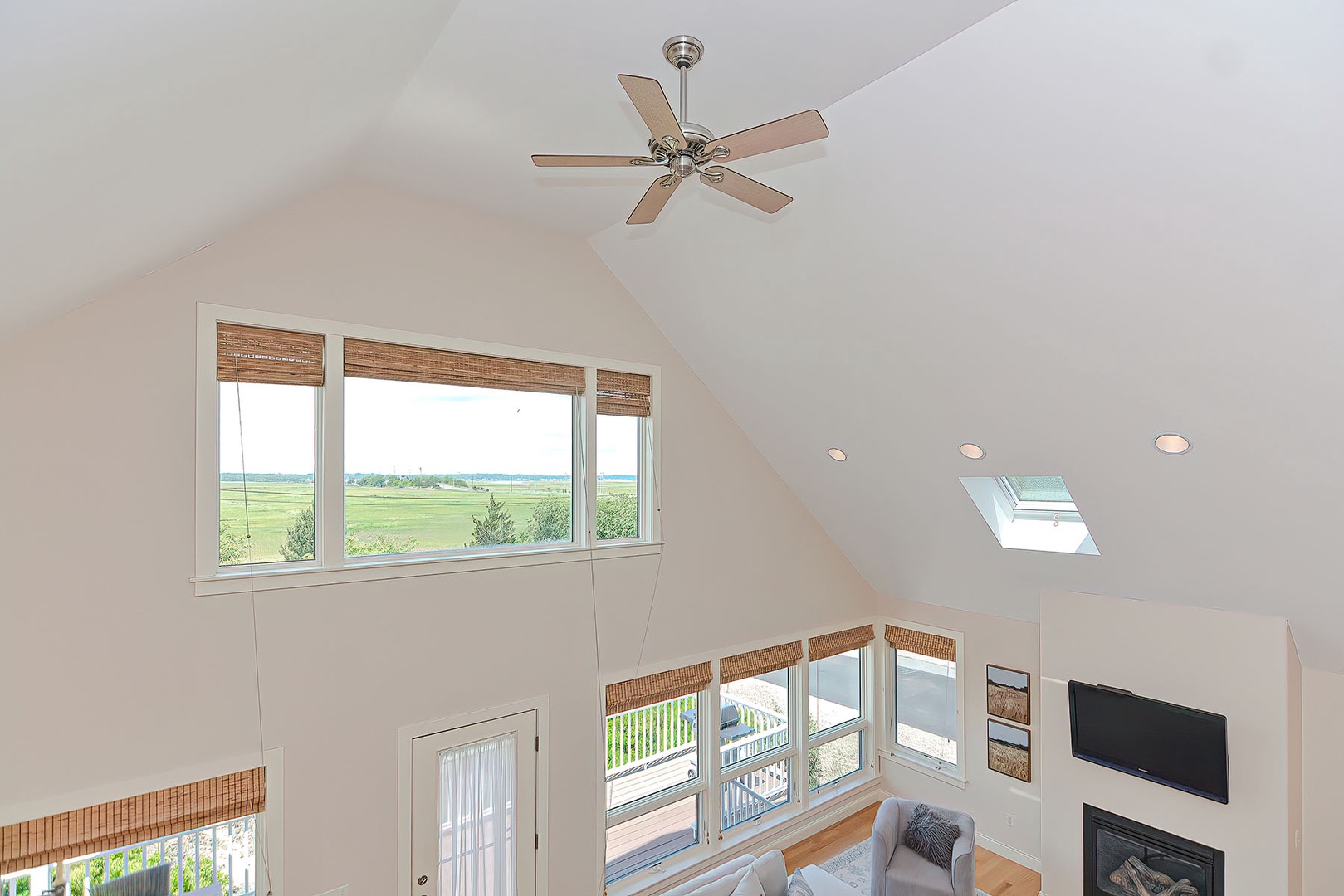 There are lovely marsh views from the loft.