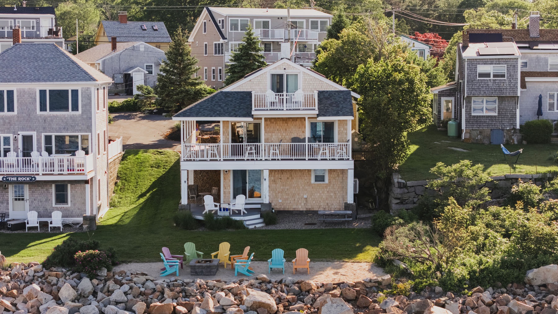 Back of the house as seen from the oceanside.
