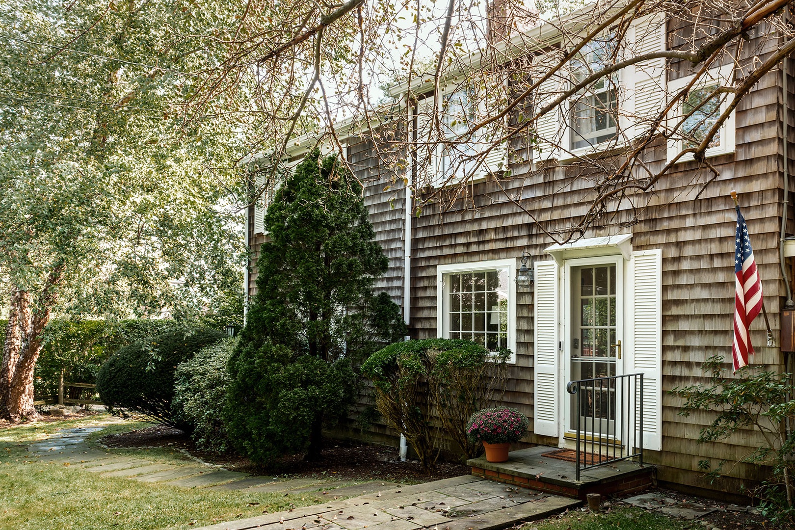 The front exterior of Landfall.