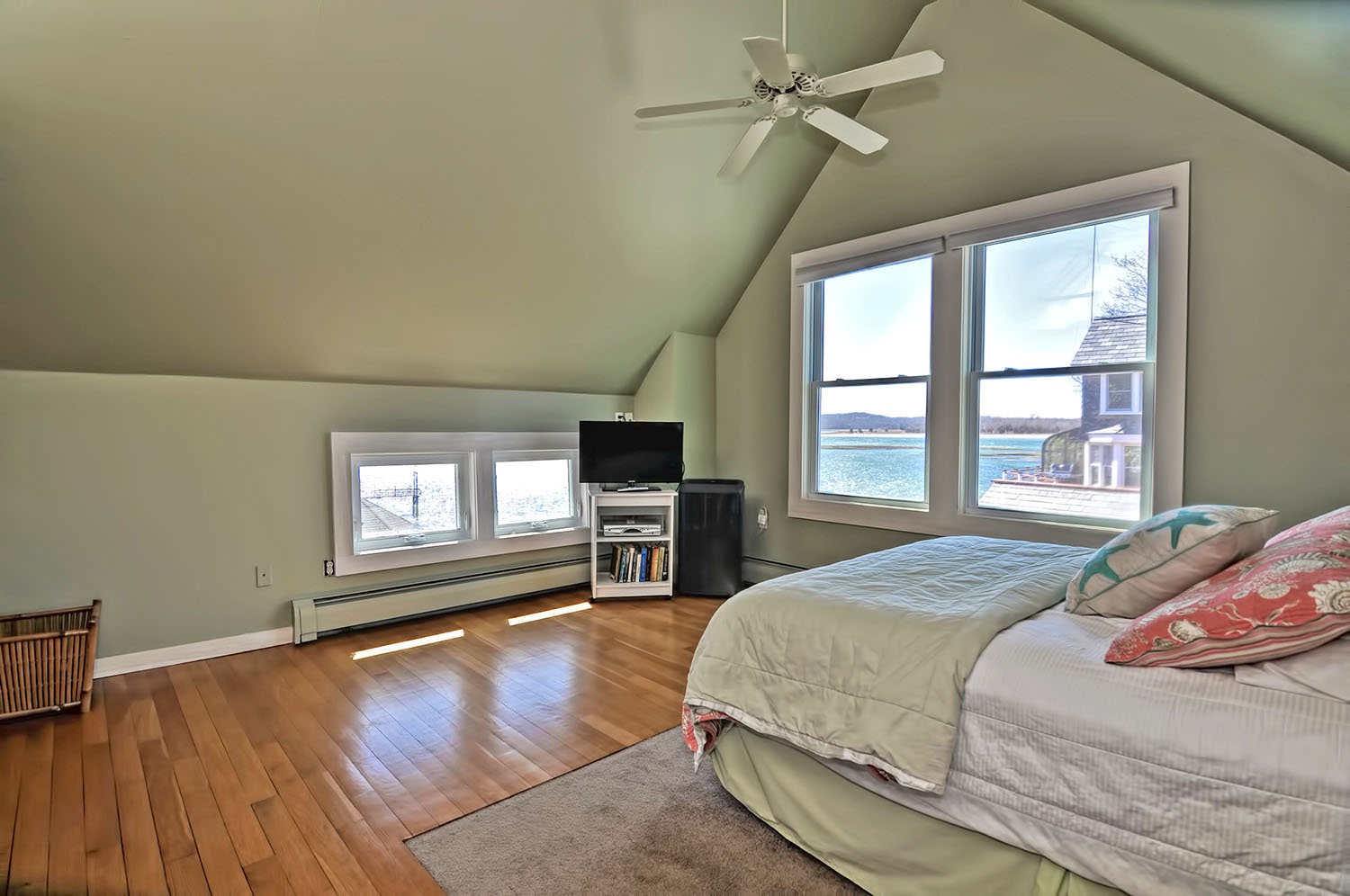 Bedroom 2: Second-floor Primary suite has river views.