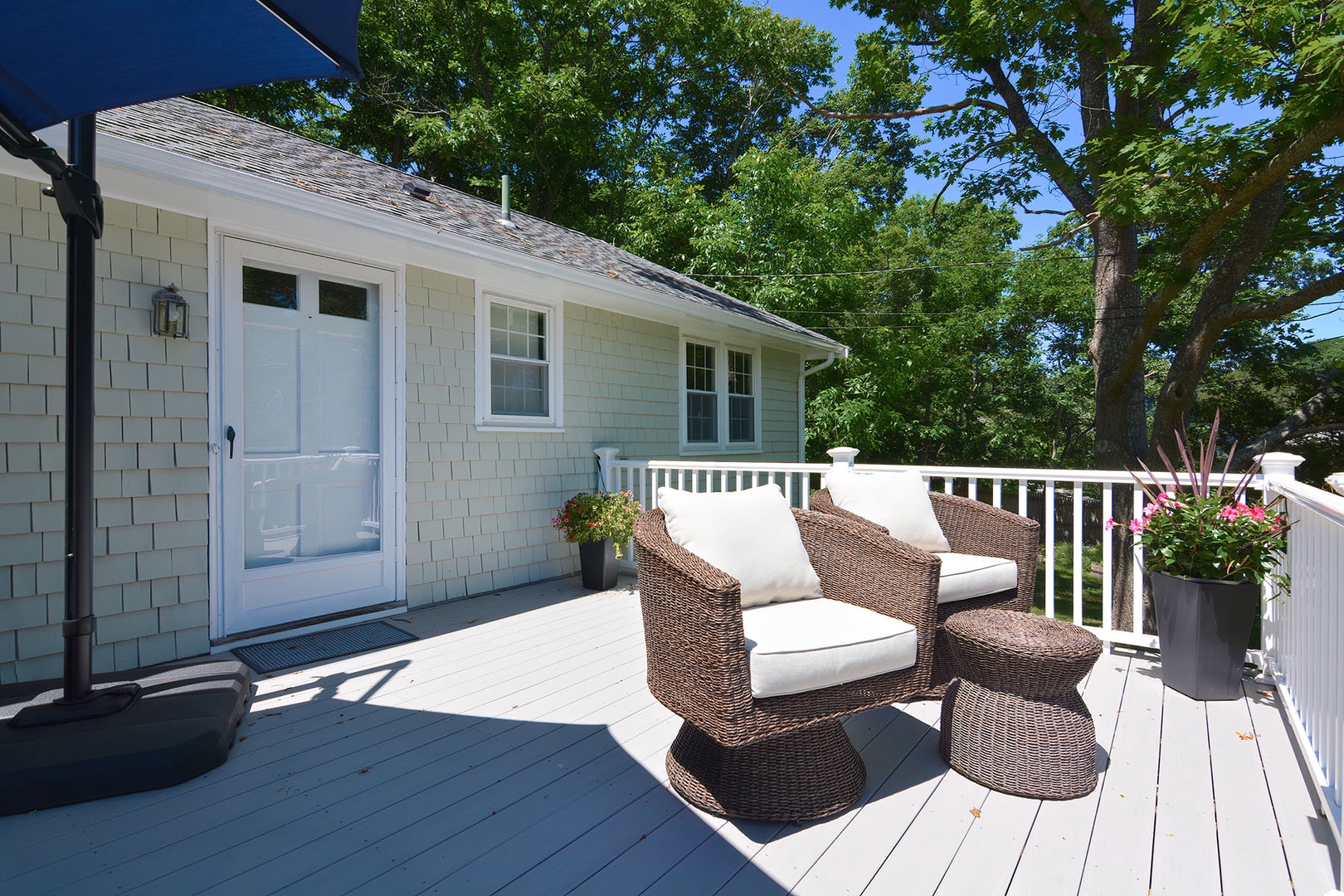 Relax on the large deck.