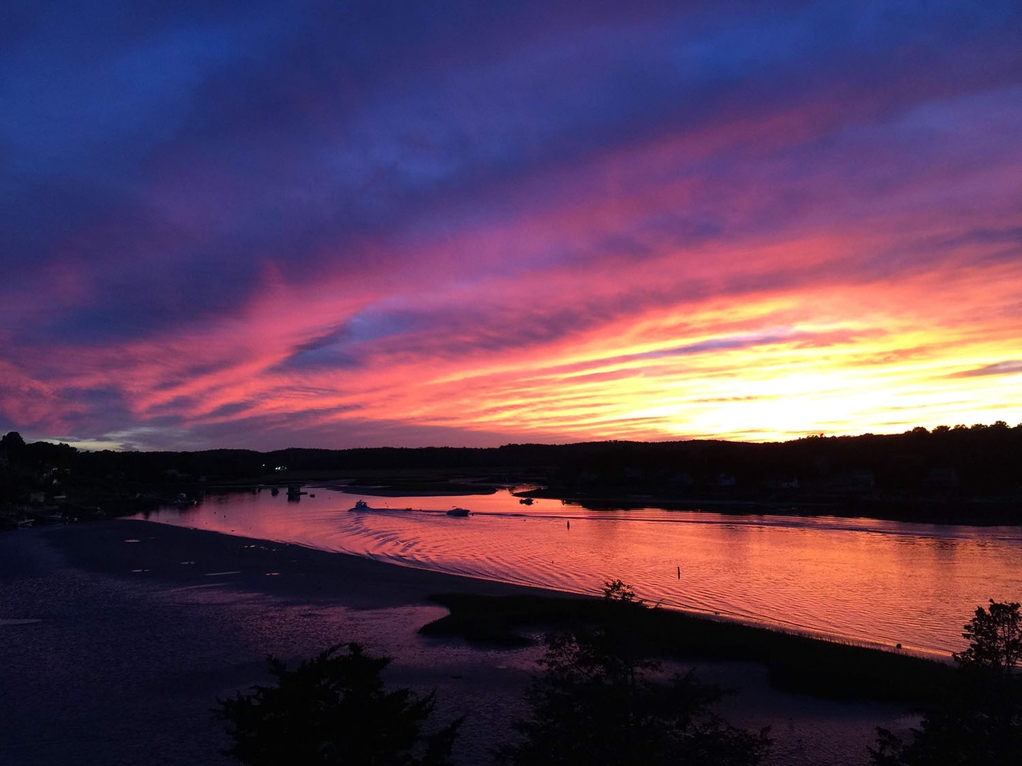 Picturesque views from Annisquam River Sunsets.