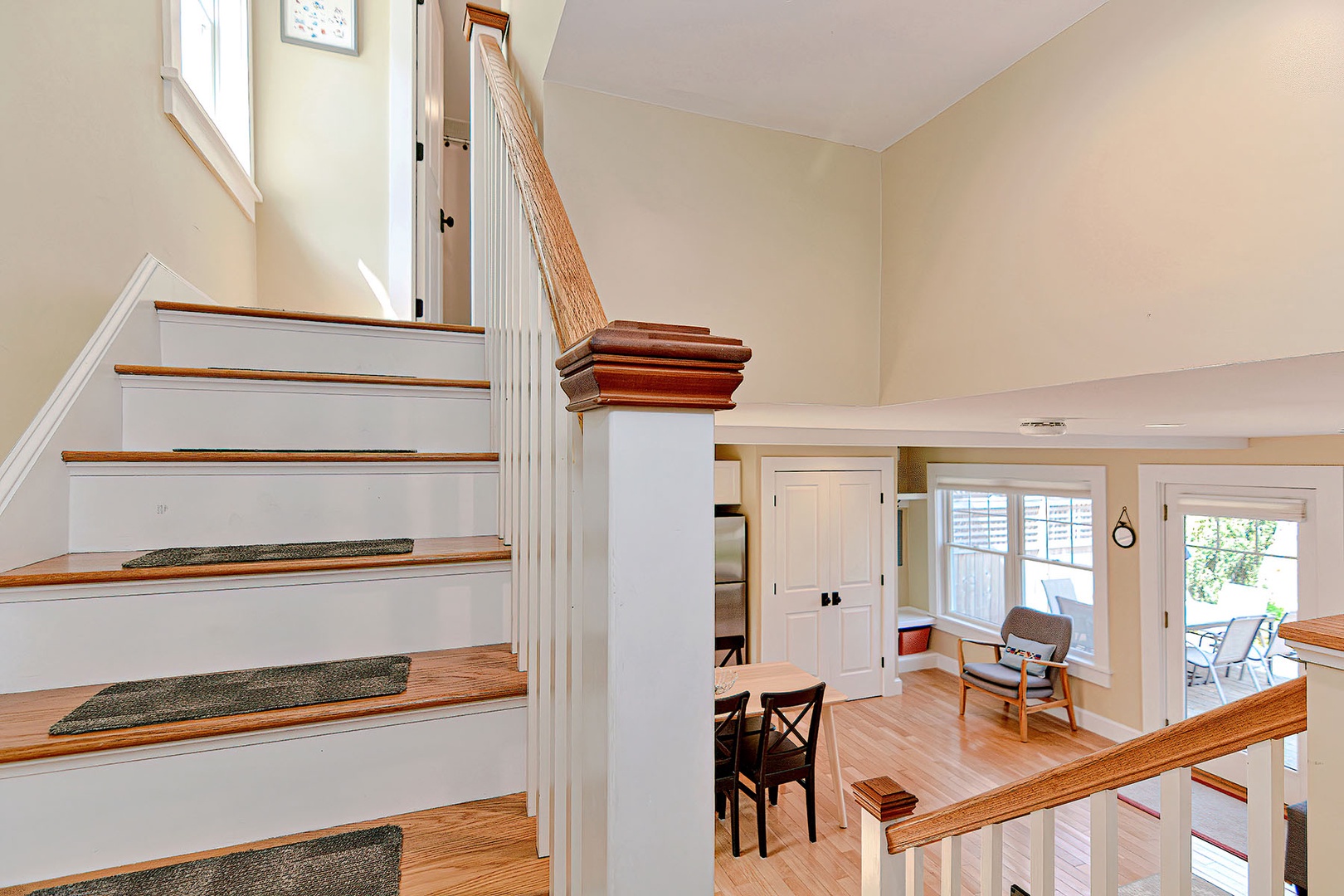 View of the staircase to the second floor.