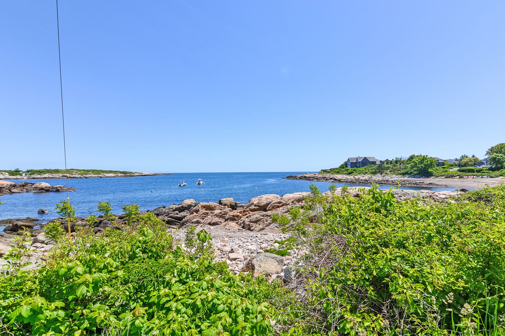 You'll enjoy the ocean breezes and views of the quiet cove.