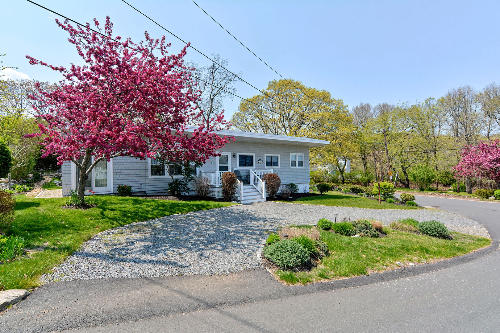 Front view of Two Beaches Cottage.