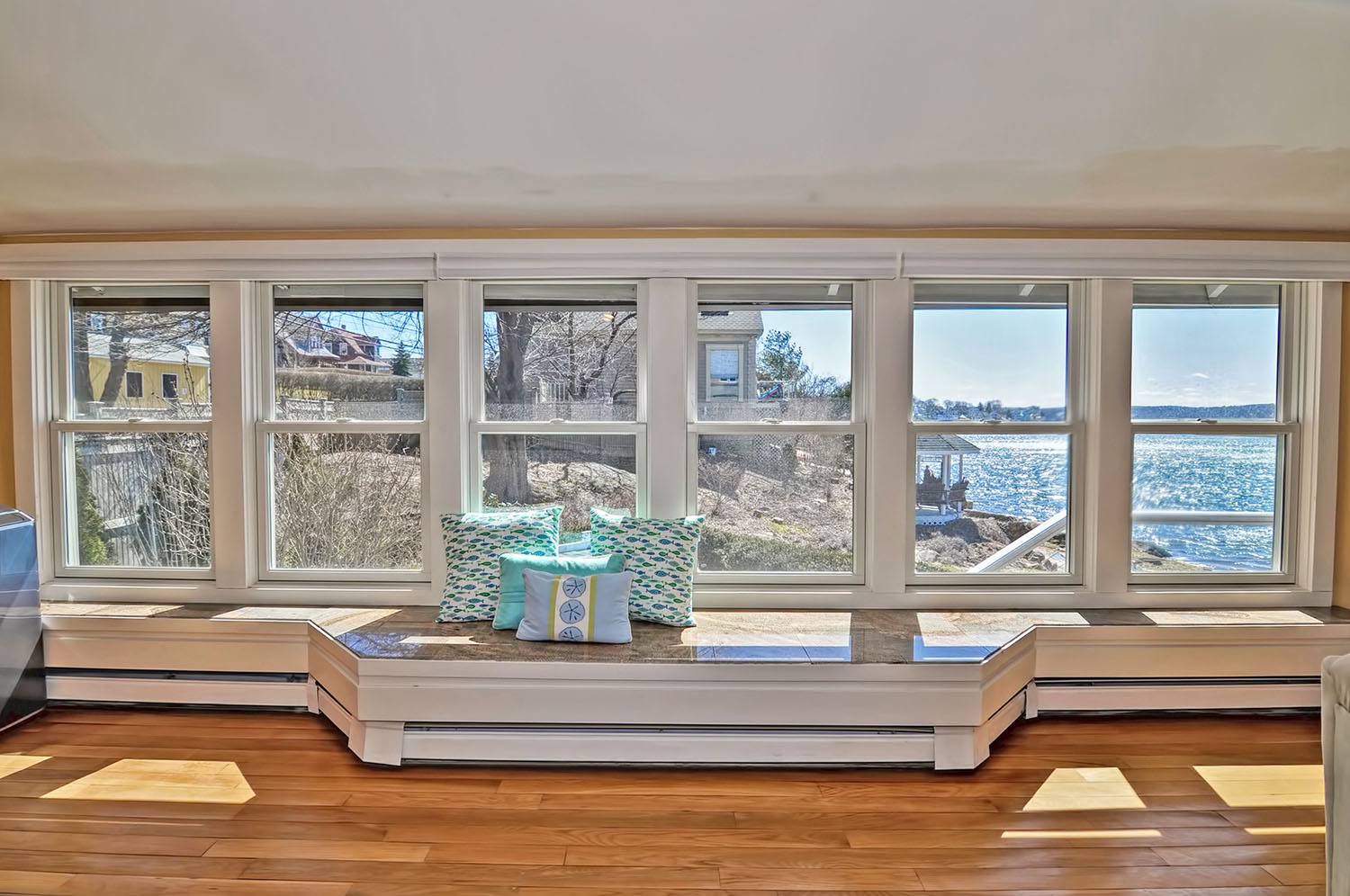 Cozy up to the view with this oversized window seat.