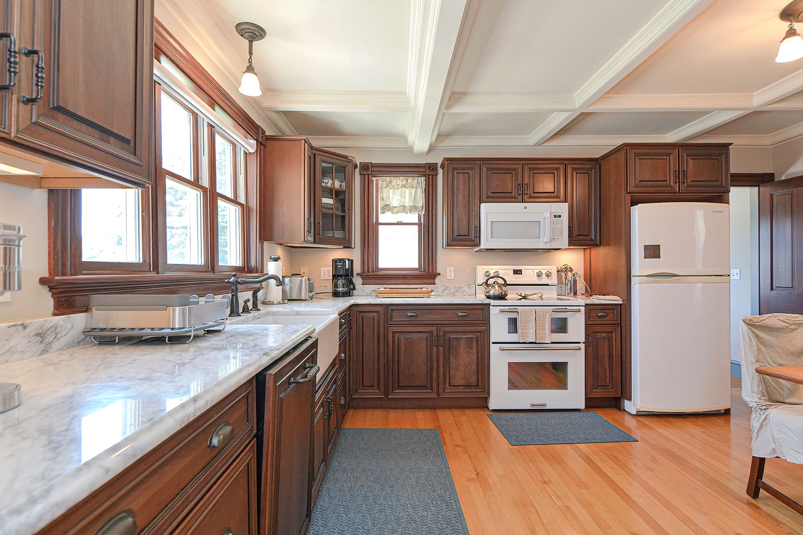 Modern kitchen with views