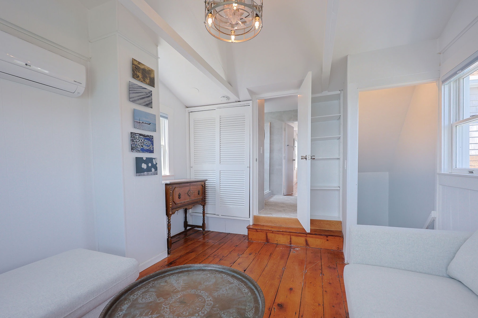 Upstairs bathroom is attached to this room.