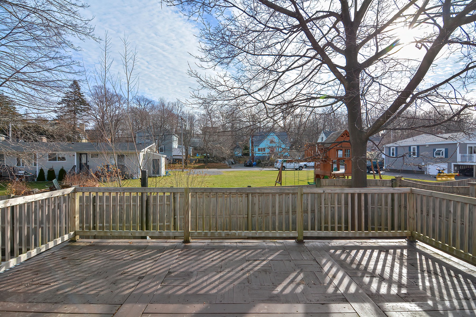 The private deck of of the Primary bedroom.