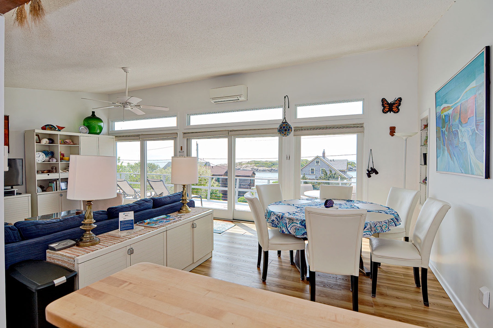 Dining area with a view.