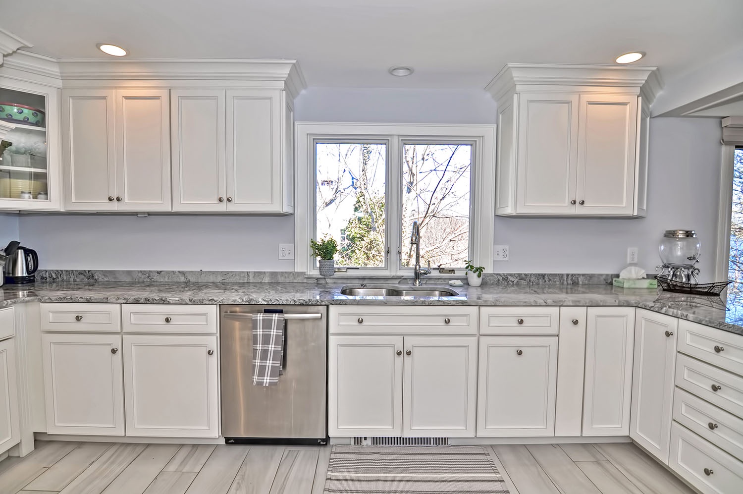 The kitchen is light, airy, and spacious.