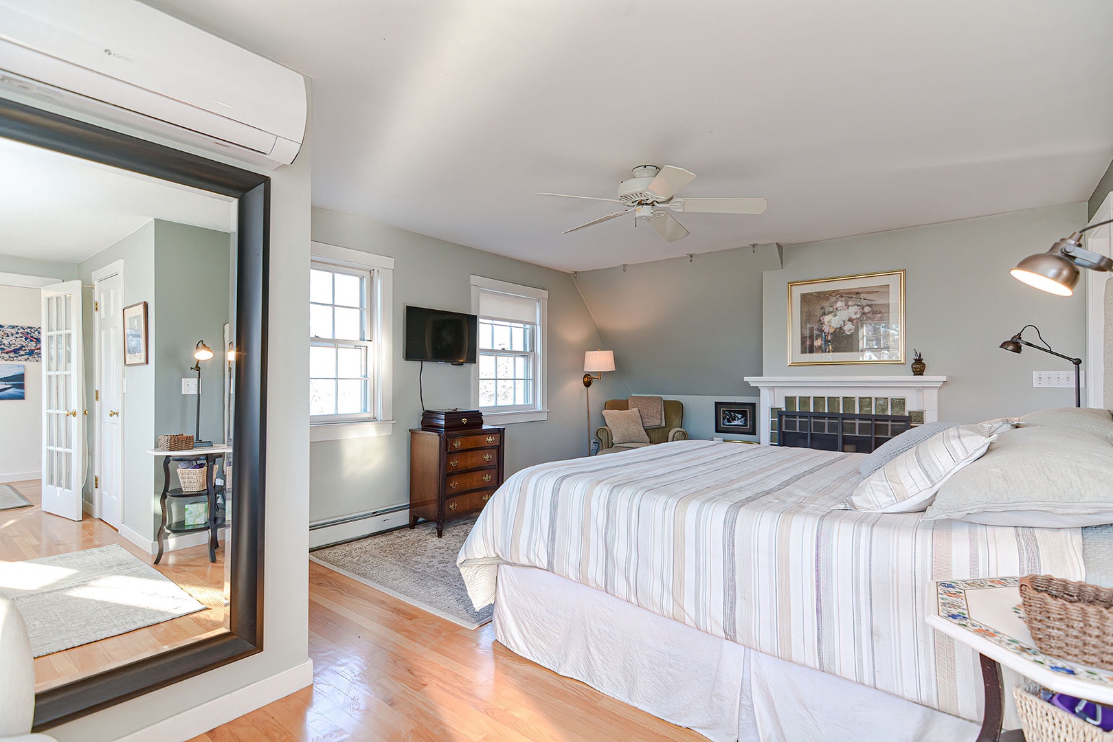 Primary bedroom with nice views.