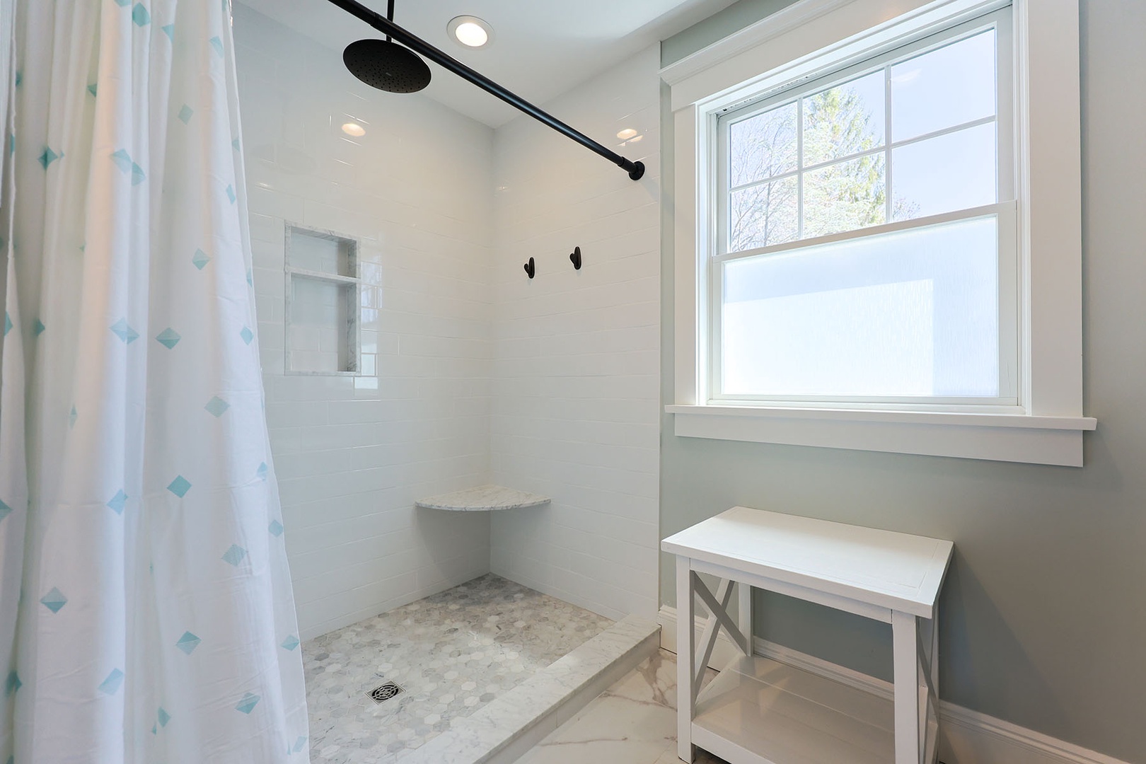 Bathroom shower.