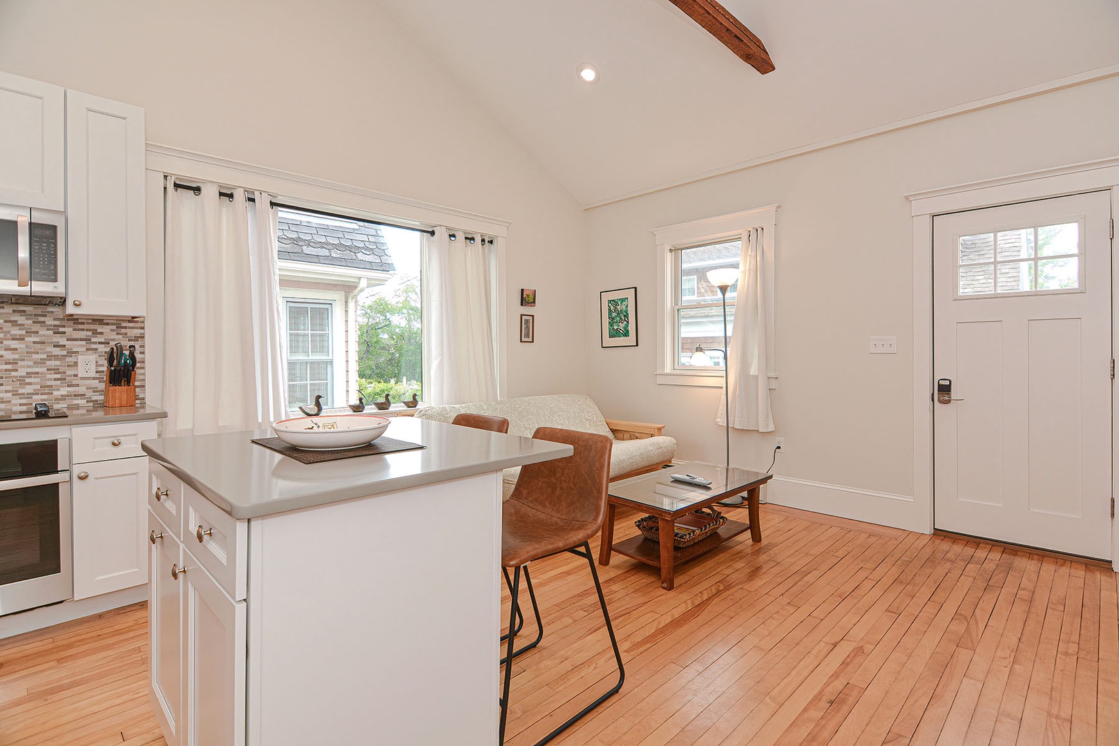 Kitchen to living room view.
