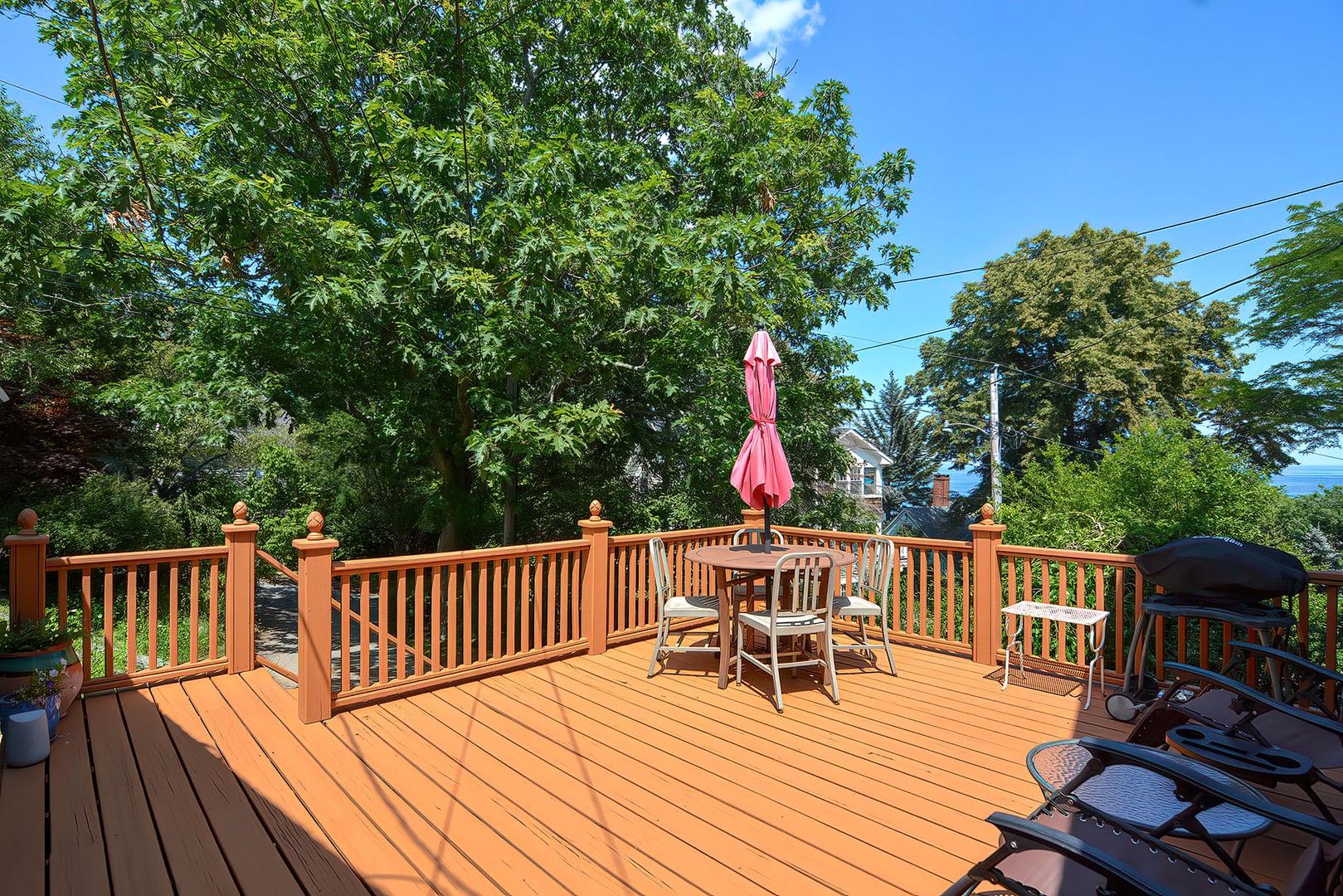 Relax on the deck and catch the ocean breezes.