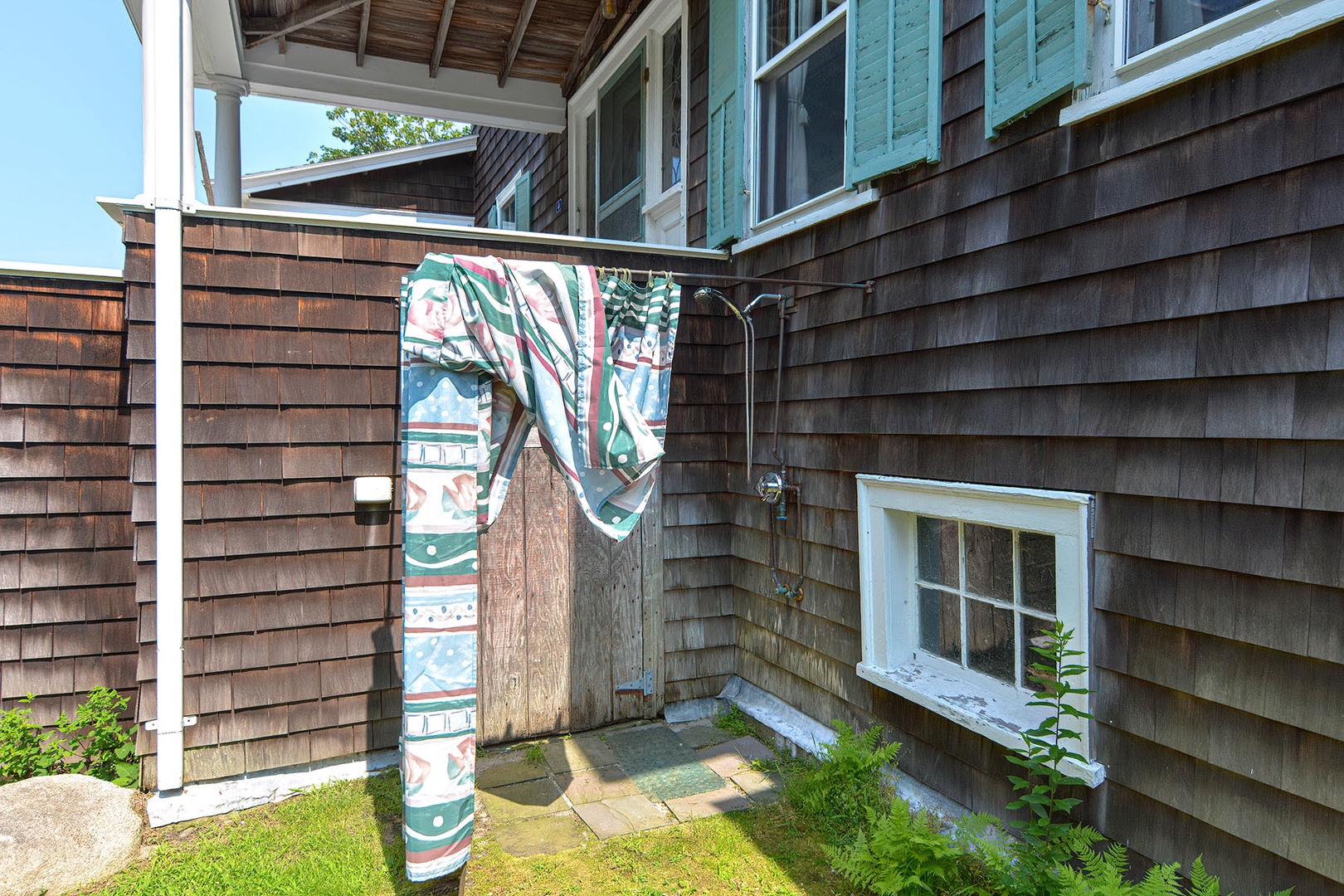 Outdoor shower.