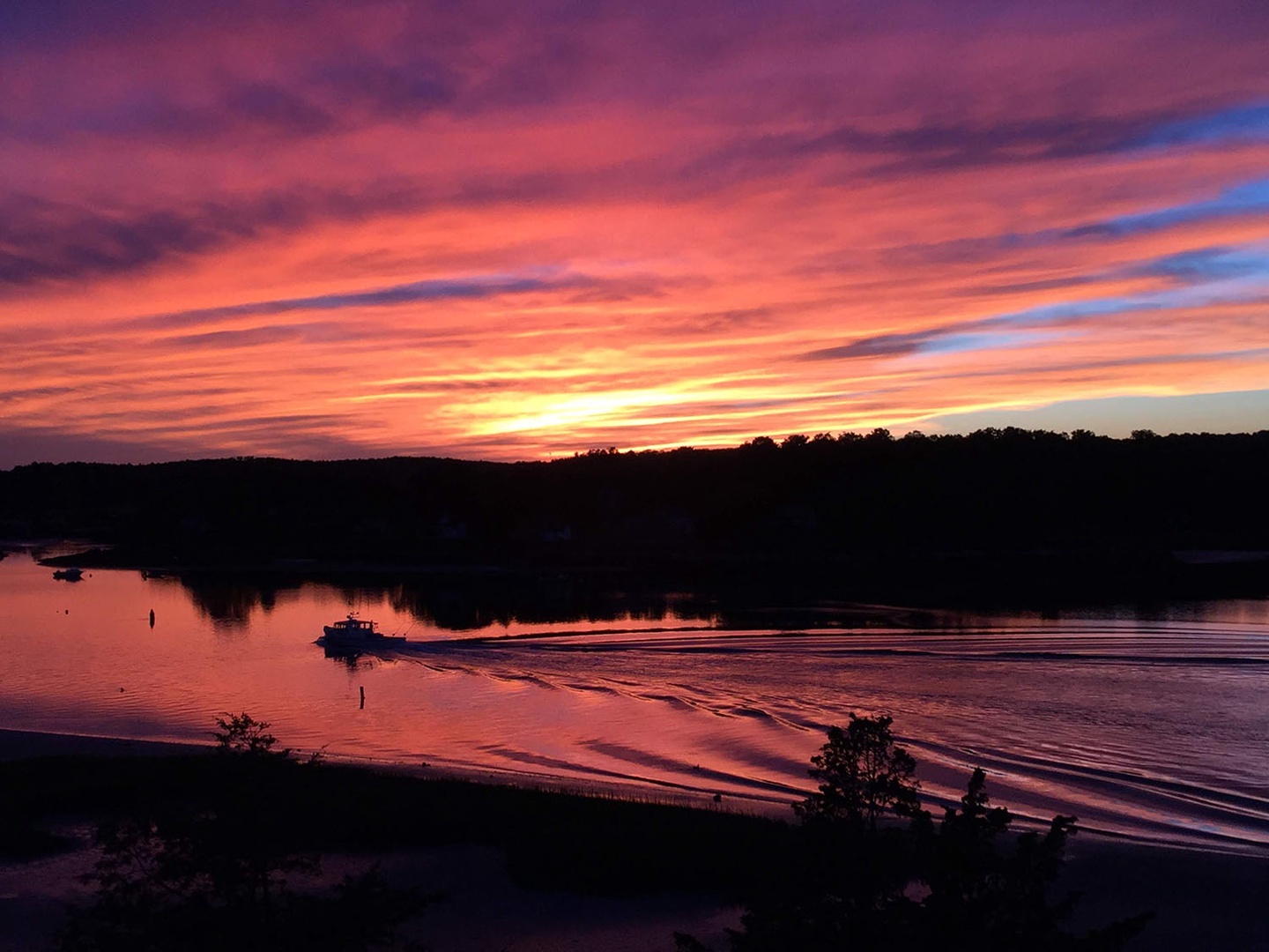 Picturesque views from Annisquam River Sunsets.