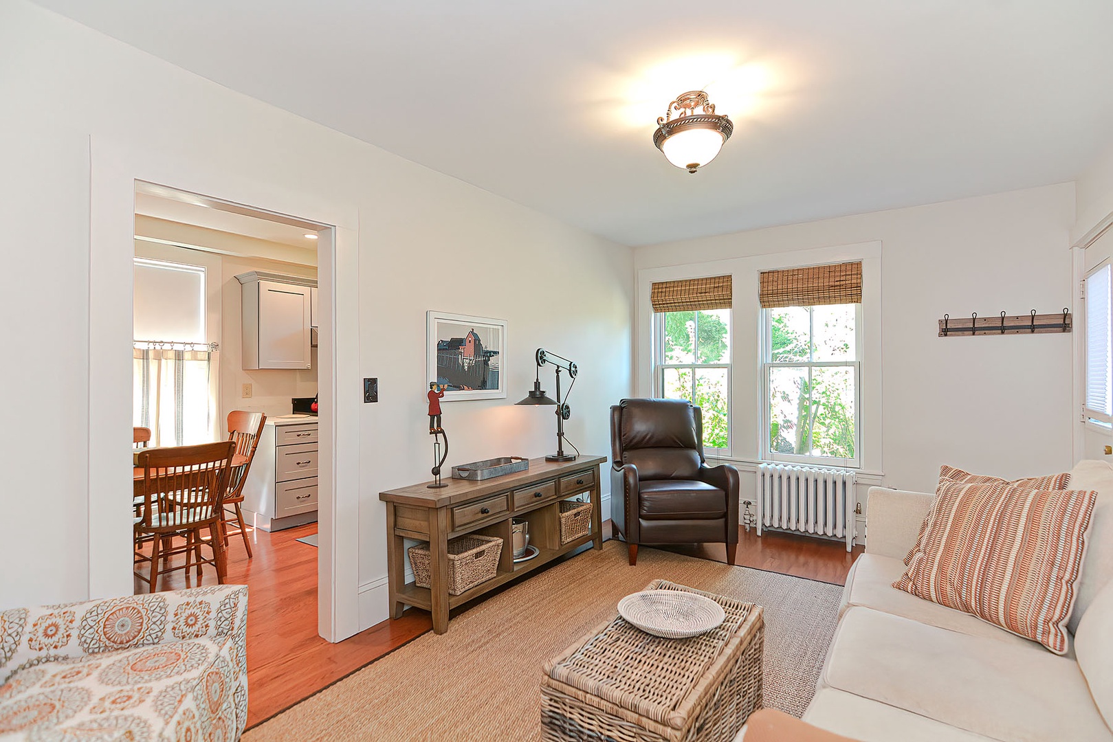 The windows let in lots of natural light.