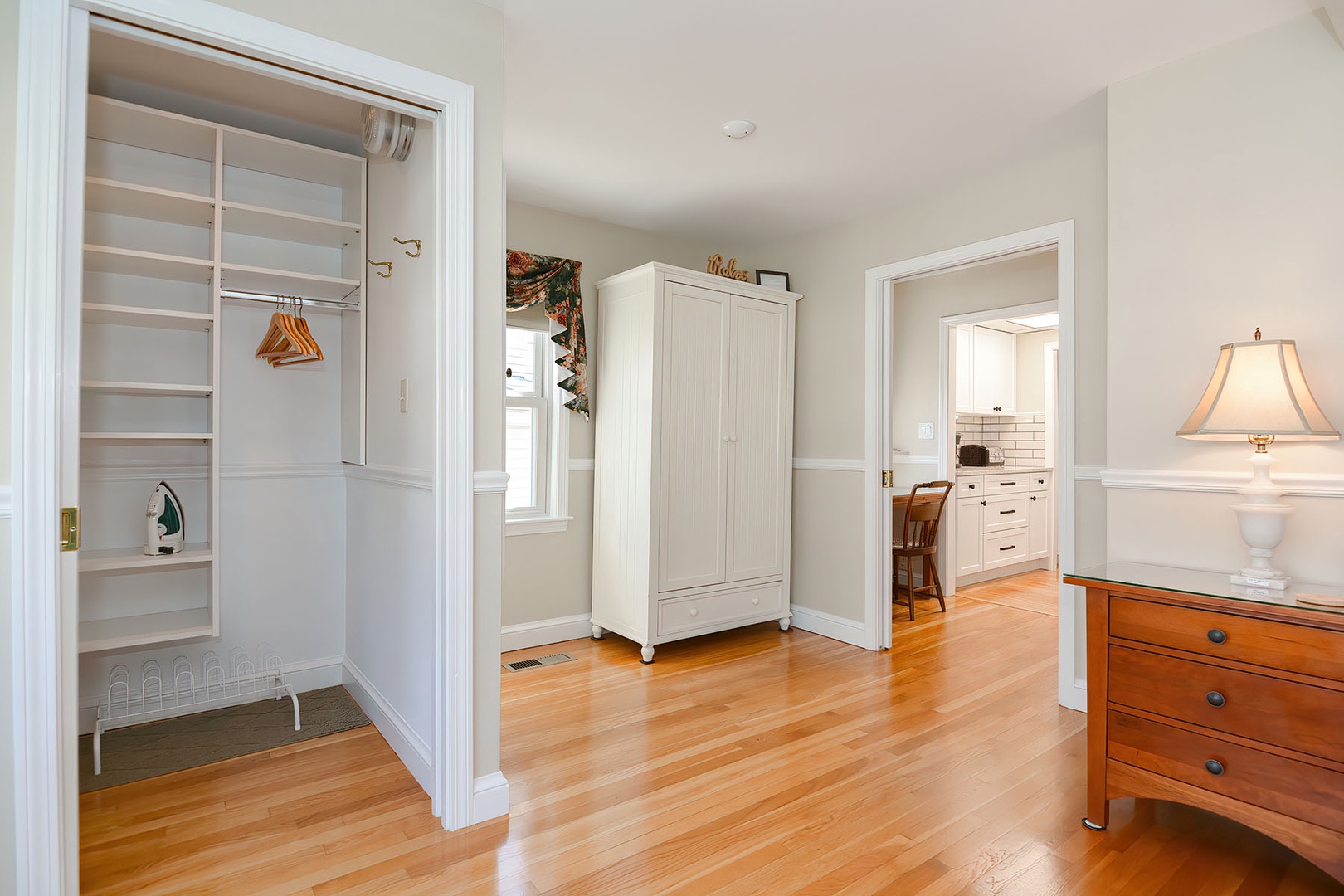 Primary bedroom contains a closet with plenty of storage.