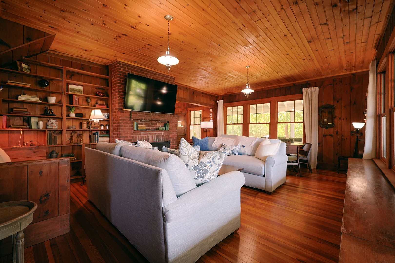 Living room contains a large TV