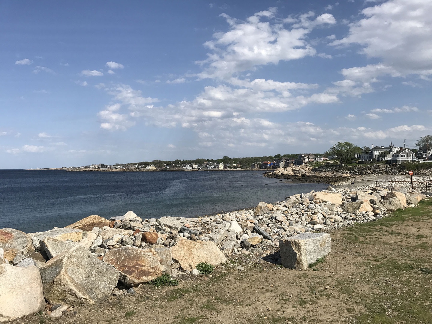 Rockport's Back Beach is a short stroll from the rental.