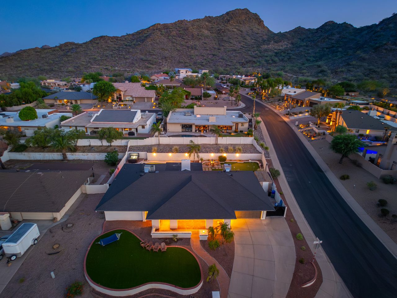 Nestled in a scenic desert neighborhood, this property offers striking mountain views and spacious outdoor living areas perfect for entertaining and relaxation.