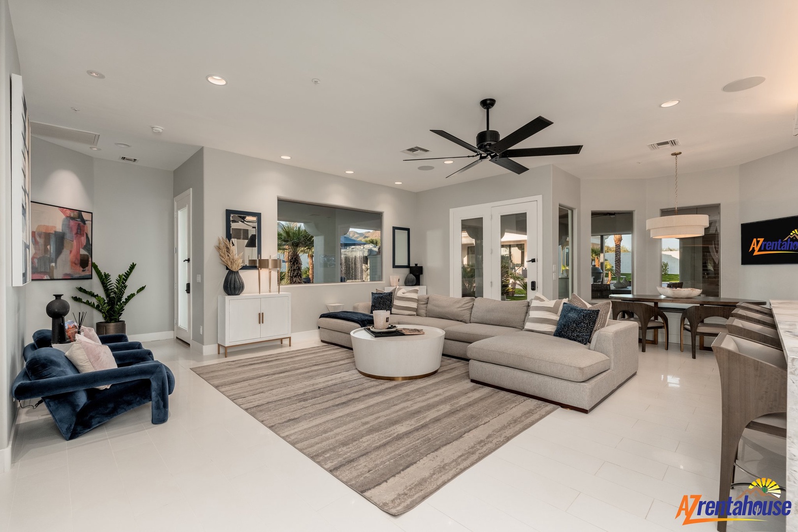 Sink into this modern living space where contemporary comfort meets elegant design for your perfect getaway retreat.