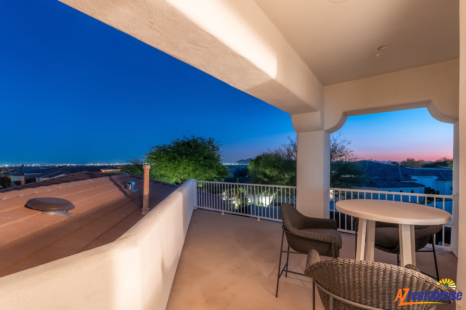 Unwind on your private terrace with stunning twilight views and comfortable seating for memorable evenings.