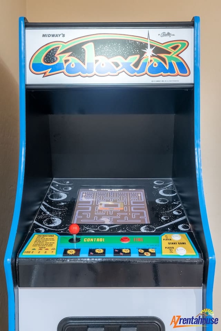 Challenge yourself on this classic Galaxian arcade machine, bringing retro gaming fun right to your fingertips during your stay.