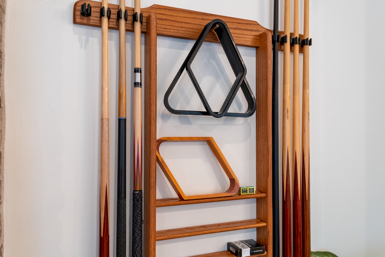 Enjoy a friendly game of pool or billiards in your downtime—everything you need is organized and ready for you here.
