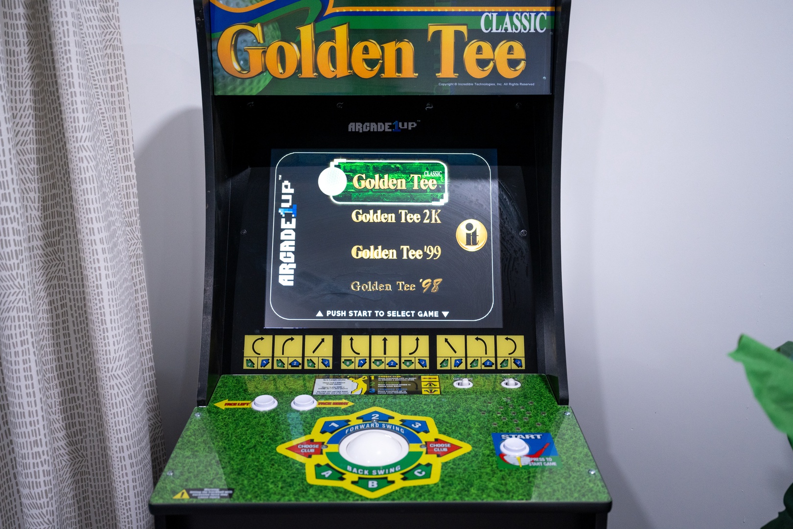 Test your swing on this classic Golden Tee arcade game, ready to entertain you during downtime.