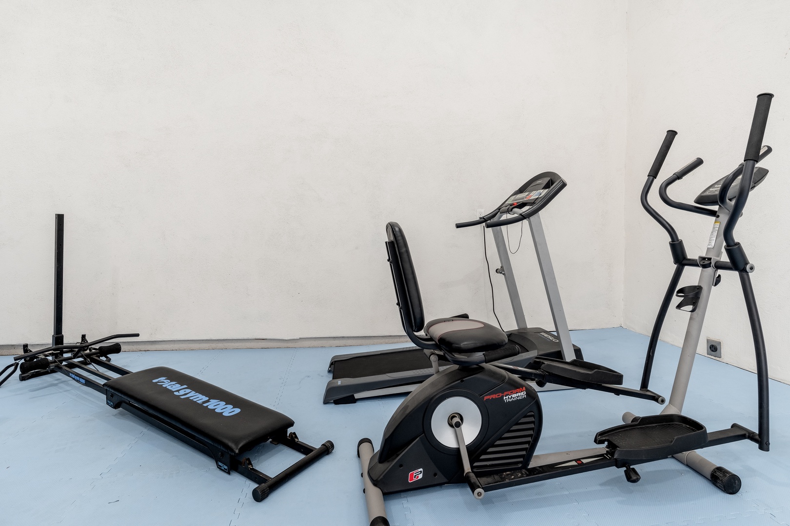 Keep up with your fitness routine in the dedicated gym area, equipped with cardio machines to help you stay energized during your getaway.