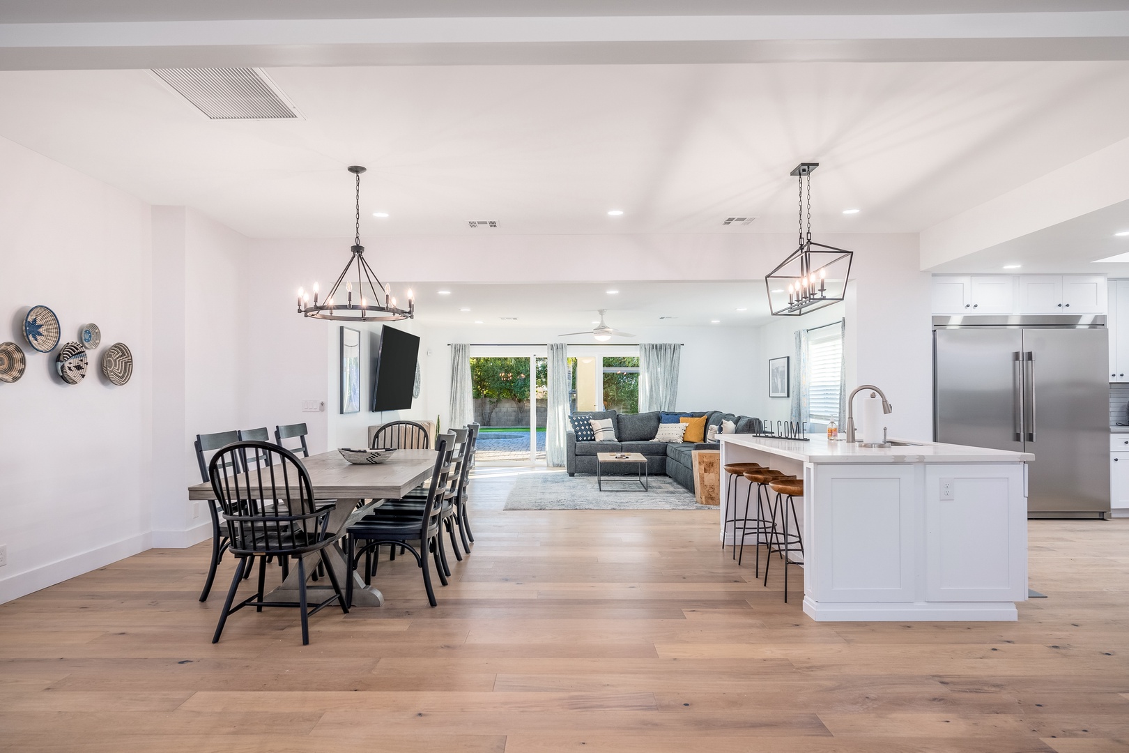 Picture yourself gathering around the dining table for morning coffee, or relaxing in the open living space that flows seamlessly into your private kitchen—perfect for making vacation memories feel like home.
