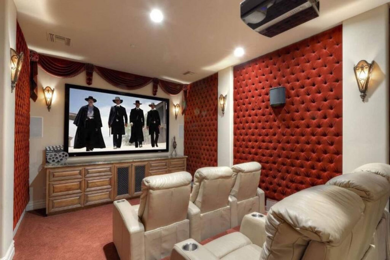 Your private home theater awaits with plush reclining seats, a large screen, and rich soundproofing—perfect for movie nights and cozy evenings in.