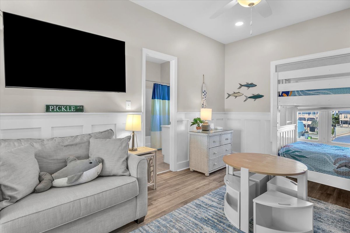 Bedroom 5: Bunkroom with 4 Twins and a Sleeper Chair - 2nd Level