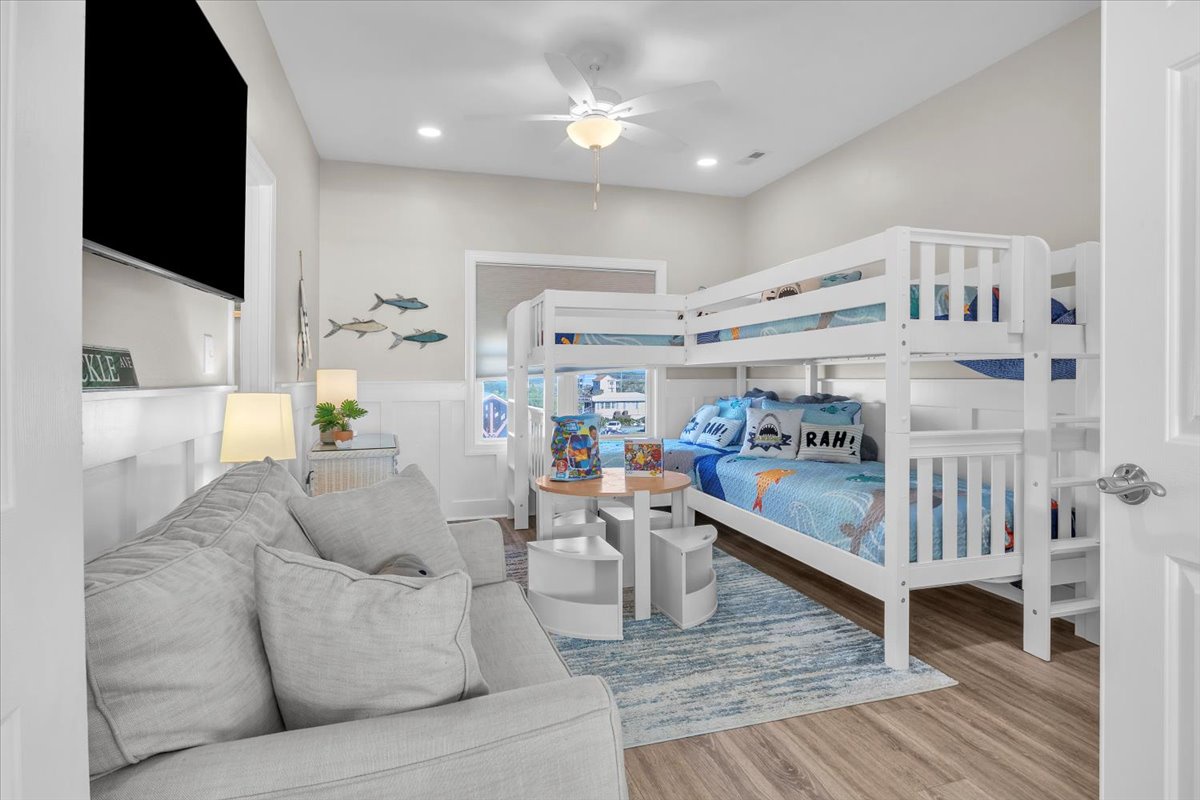 Bedroom 5: Bunkroom with 4 Twins and a Sleeper Chair - 2nd Level