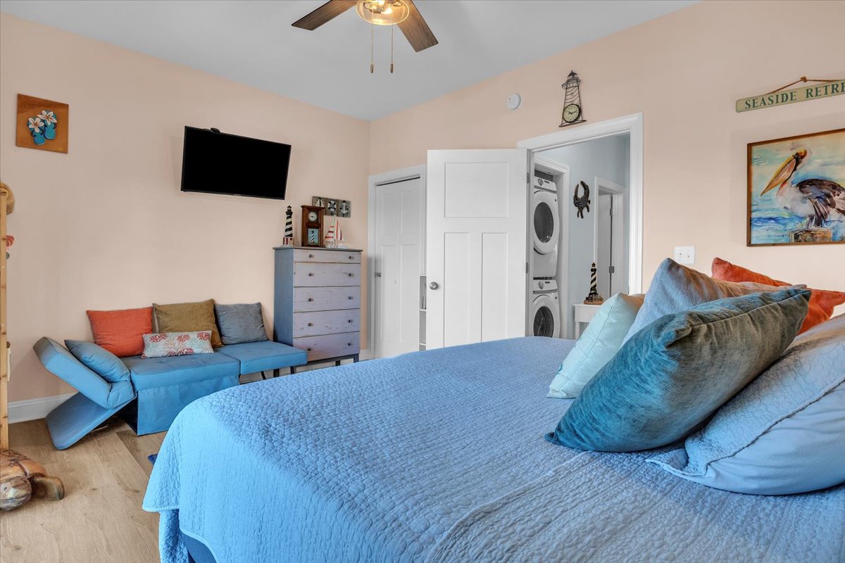 Bedroom 2 (king) First Floor with Single Sleeper Chair