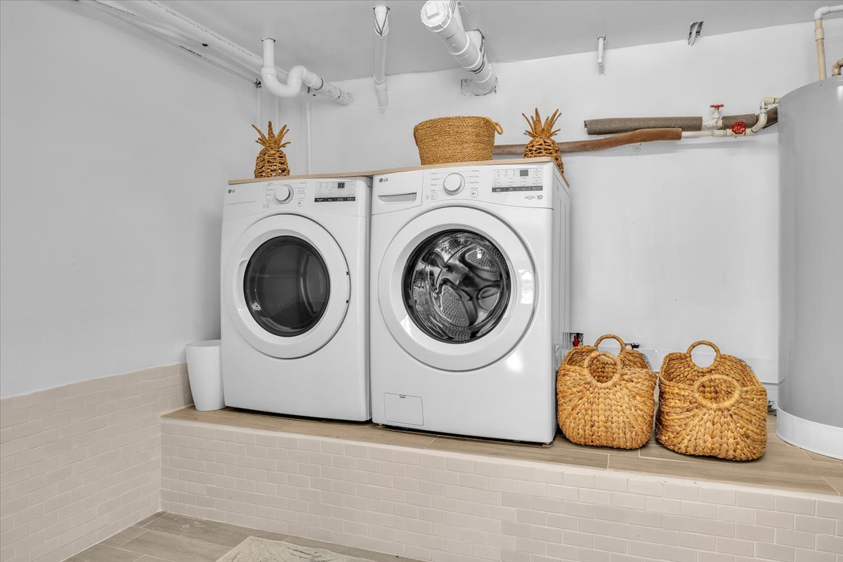Keep your vacation wardrobe fresh with your own private laundry room, complete with modern washer and dryer.