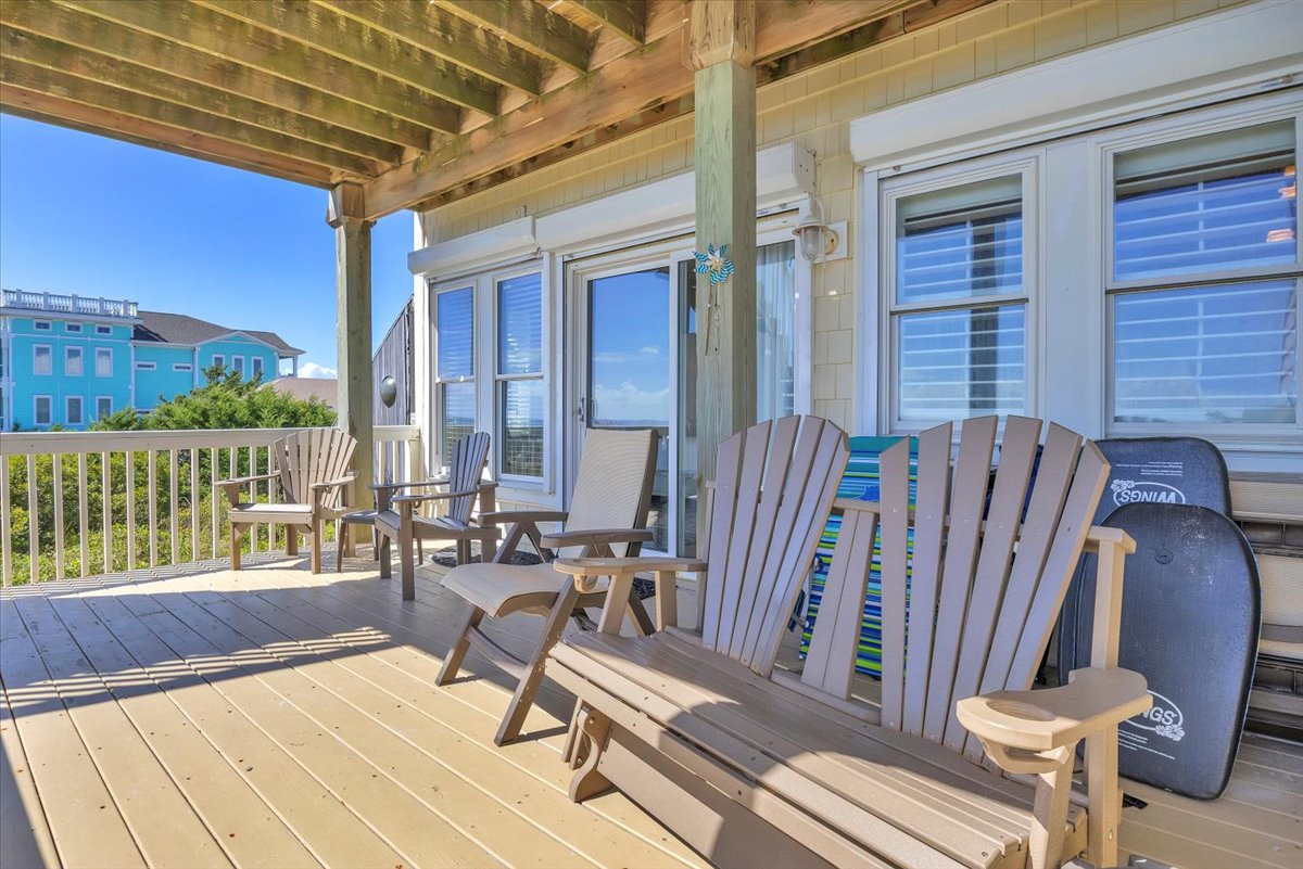Bedroom 1: Private Deck with Seating - 1st Level