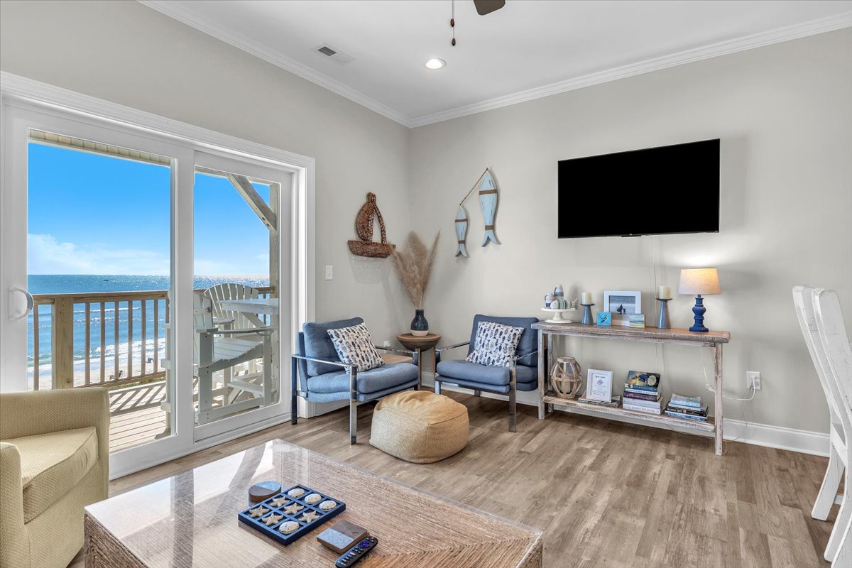 Open Living Area with Large Smart TV