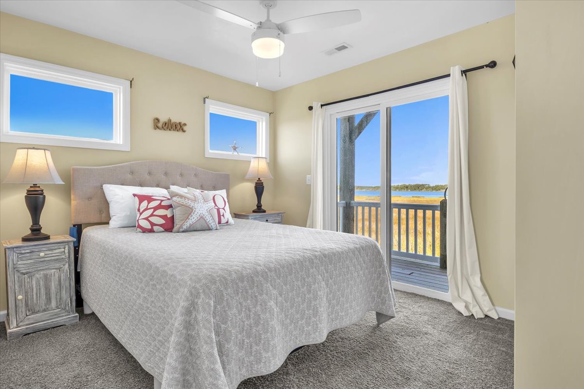 Bedroom 3 Queen with Soundside Balcony - 1st Floor