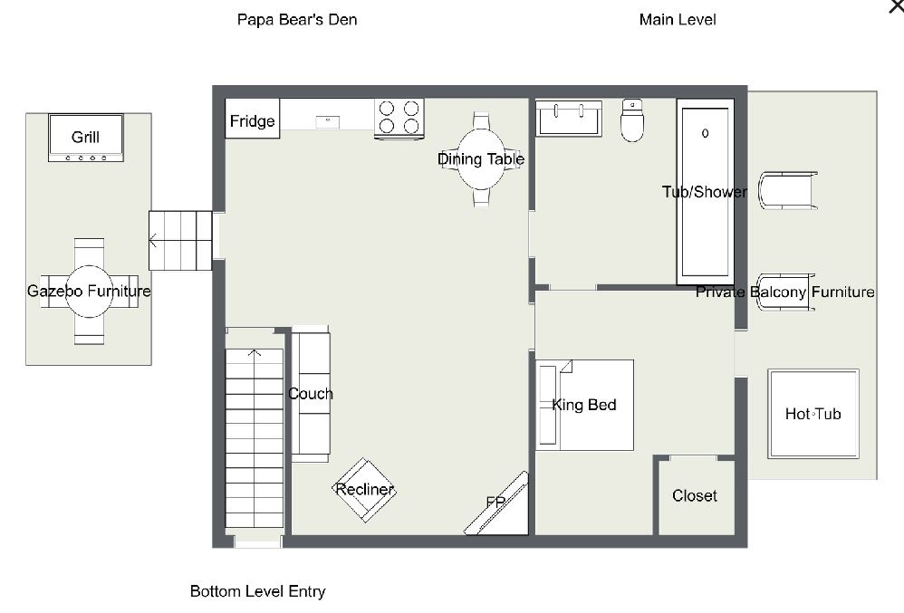 25 - Papa Bear_s Den main level floor plan