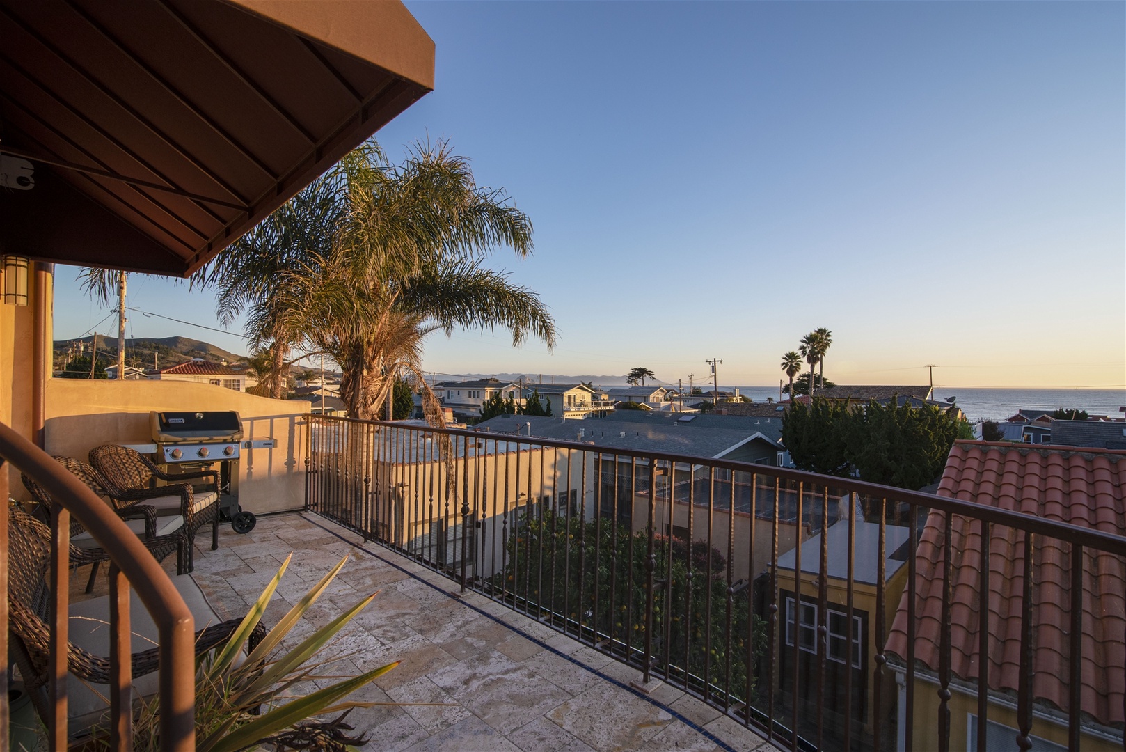 Views of the ocean can be enjoyed from all areas of the deck