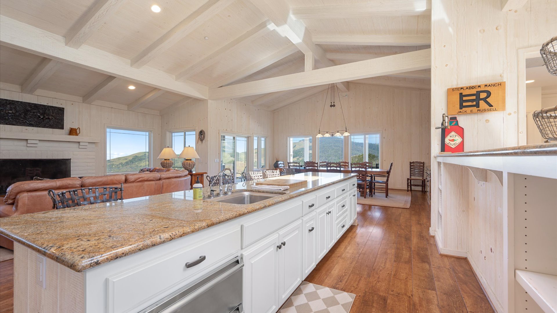 This spacious kitchen is truly the focal point of the home