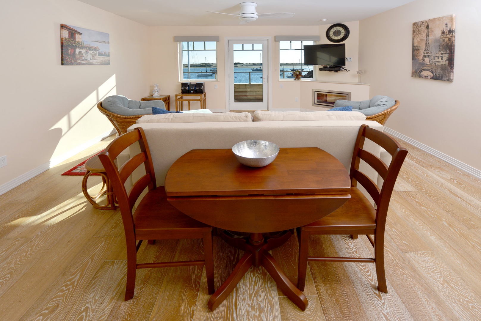 Enjoy great views from the kitchen, living room, or dining area