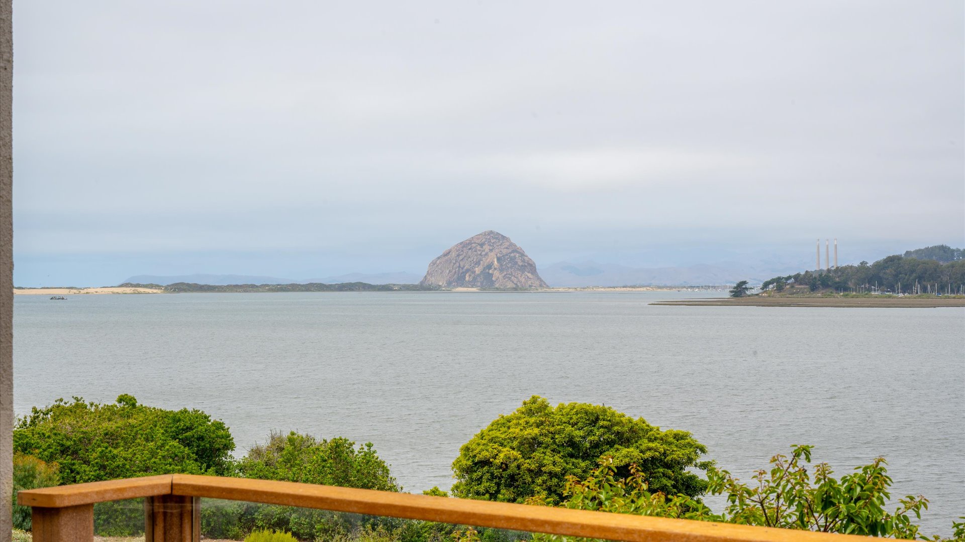Views of Morro Rock from the private bayfront deck