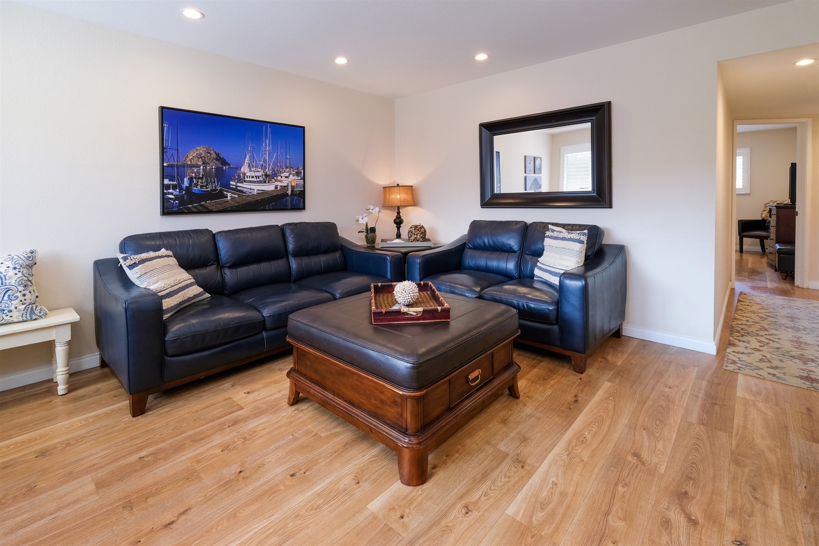 Open living spaces in this home make it a wonderful place for friends and family to gather