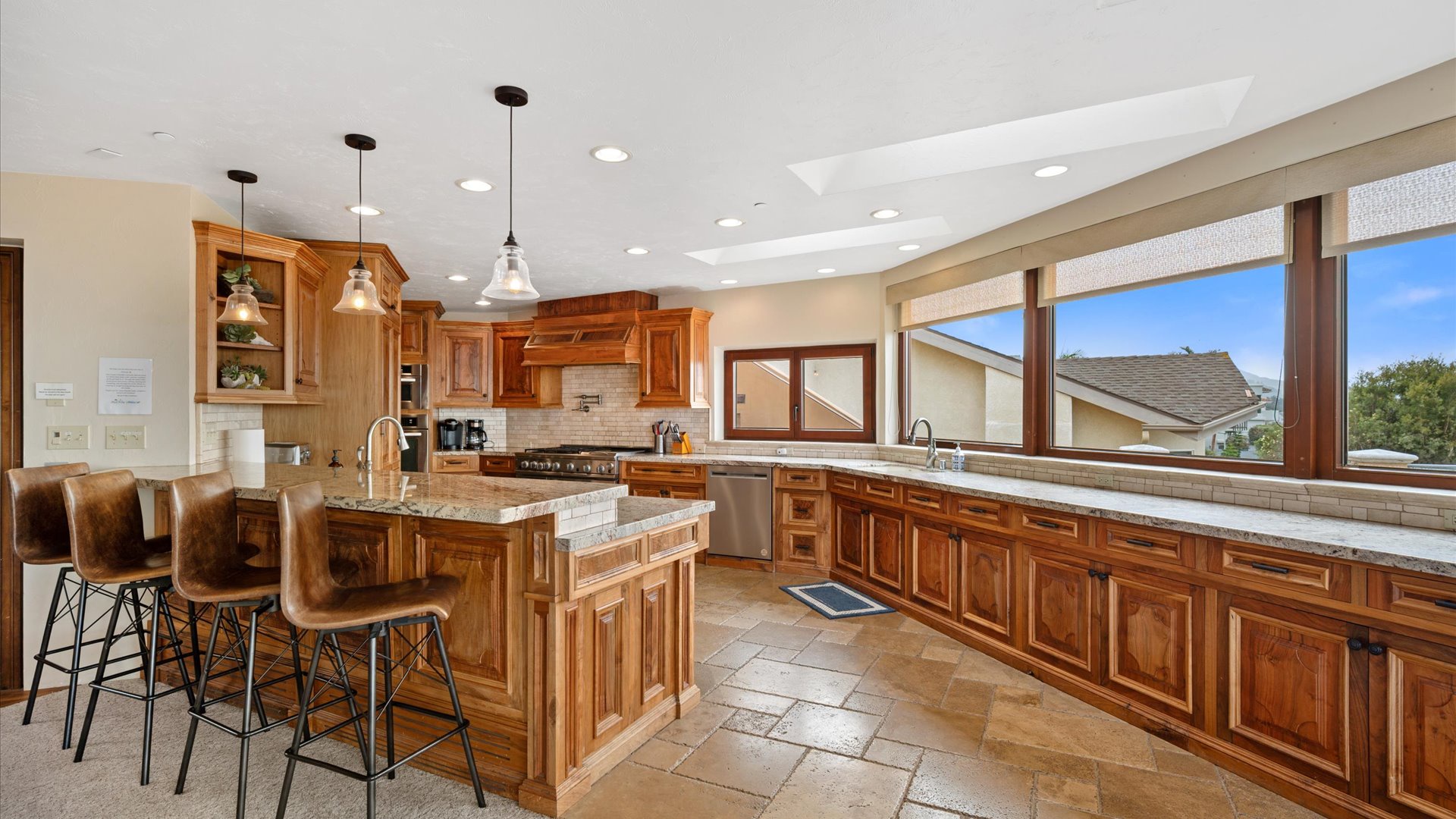 The kitchen offers high end appliances and everything you need to cook your favorite meals