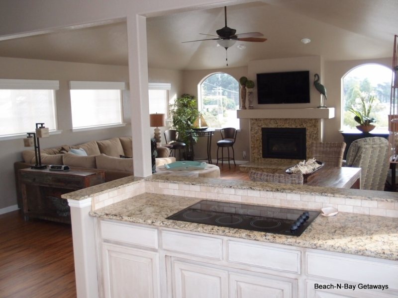 Enjoy the company while cooking in the top of the line kitchen