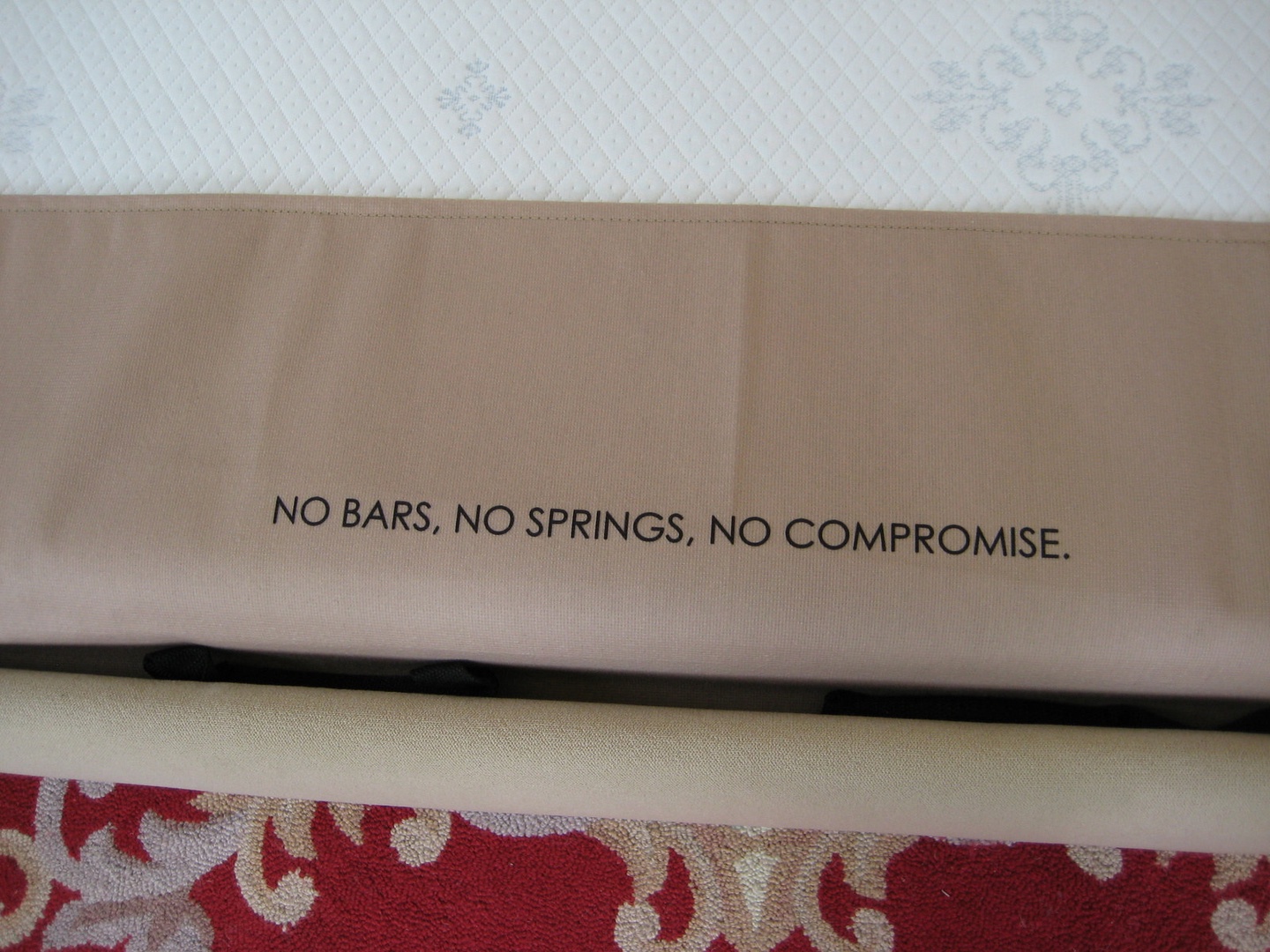 The promise made for the foldout bed.